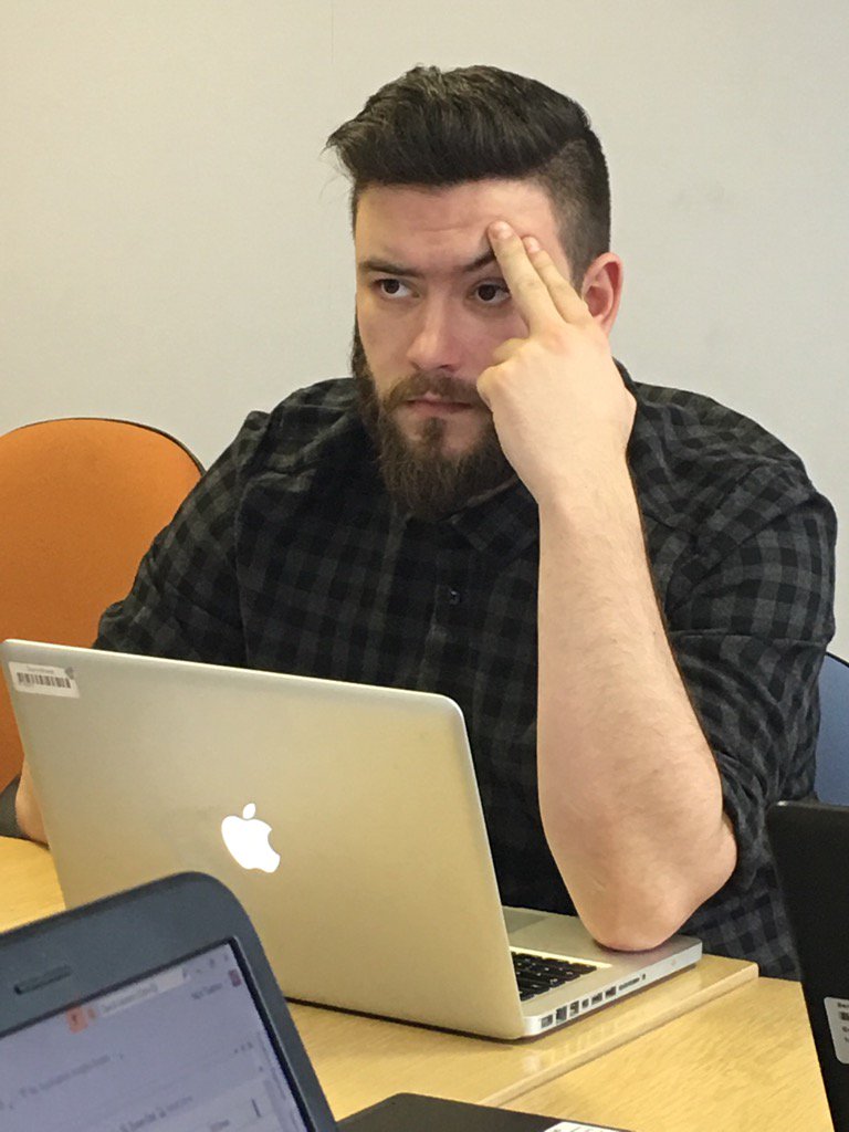 supernuman's tweet photo. Ryan is not convinced the demo will work.#ContentHubHackathon2016 https://t.co/sLnPNZR44L