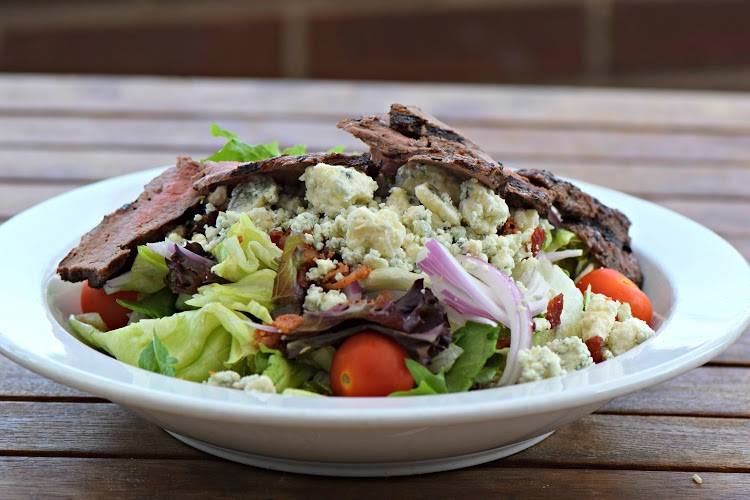 Rainy day got you #blue? 
Come in and enjoy our Beef &amp; Blue Salad.