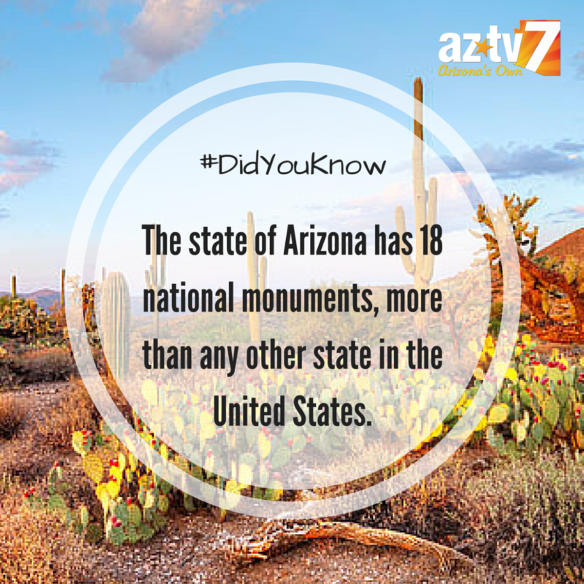 CW7Arizona's tweet photo. #DidYouKnow: #Arizona has more national monuments than any other state! #ArizonaFact https://t.co/ITwq3QPM3K