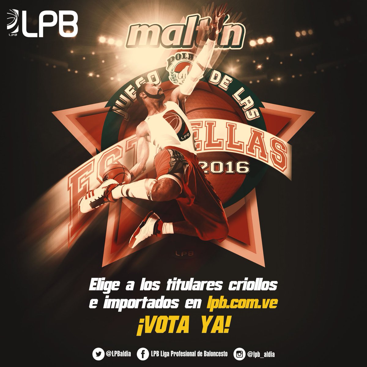 ¡A votar! Recuerda que en lpb.com.ve puedes elegir a los titulares para el #JuegodeEstrellasLPB