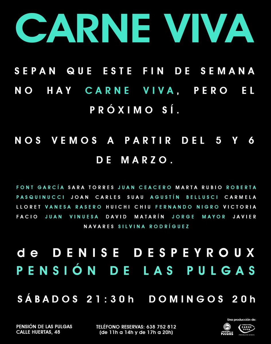 Este fin de semana NO hay #CarneViva. ¡Nos vemos el siguiente!