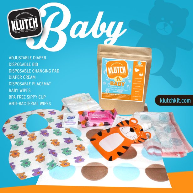 TheKlutchKit's tweet photo. Klutch Baby Kit..Keep as a backup anywhere you might run out of something for baby.  #baby https://t.co/PMbVpq8Ffh https://t.co/3ntdGfyEPq
