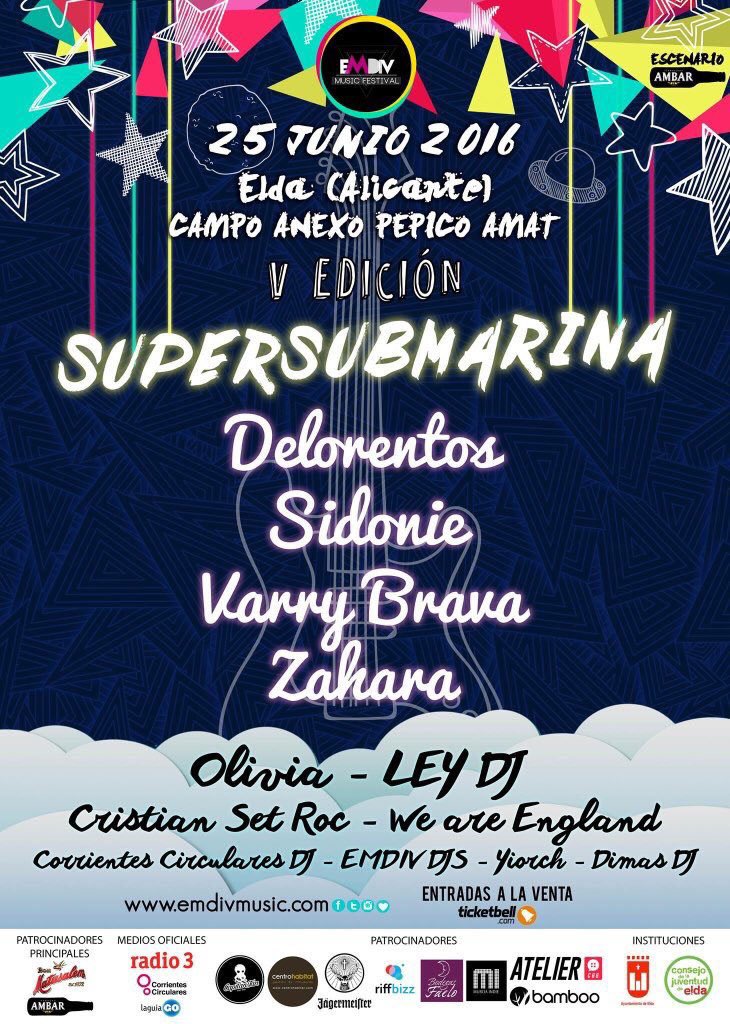 IndieEnVena's tweet photo. ¿Quién se viene para Elda al @EmdivMusic ? Cartelazo ya falta menos!! https://t.co/4bTChOYogY
