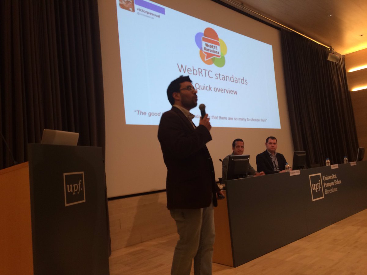 vfpuglia's tweet photo. @victorpascual discussing #webrtc standards at #webrtcbcn https://t.co/mA7Sv5Ch8y