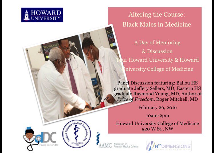 youngdoctorsdc's tweet photo. This FRIDAY #AlteringTheCourse @youngdoctorsdc @AAMCtoday @nth_dim @SNMA @HowardU @rmitch_jr #ChangingTheNarrative https://t.co/CdRxHo8r6F
