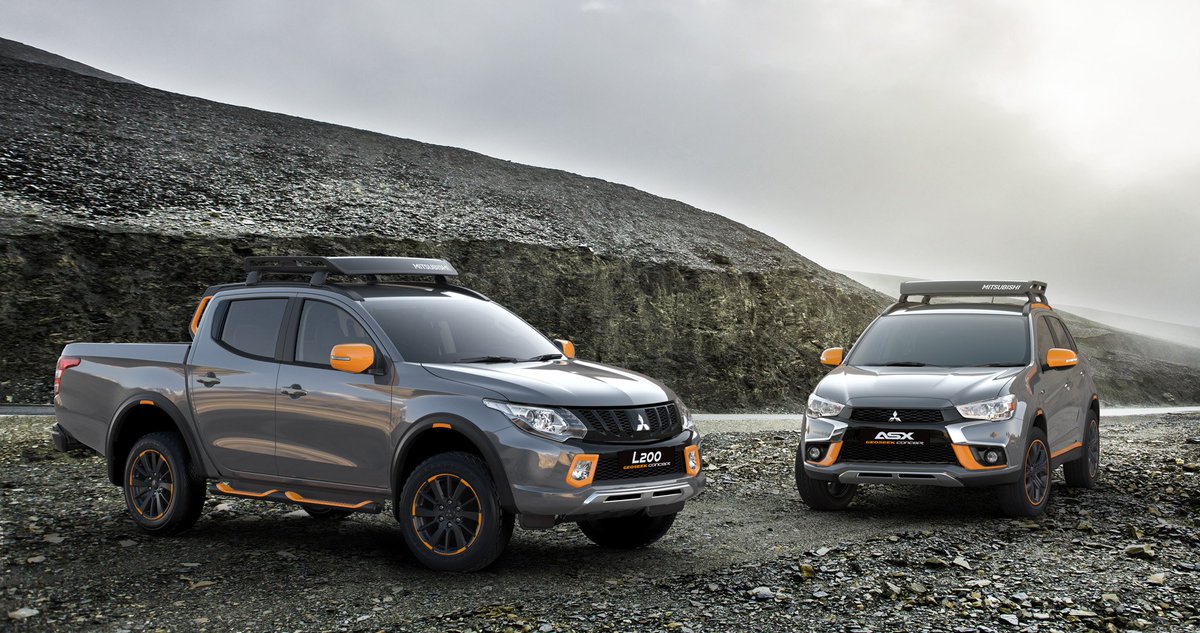 teintesfr's tweet photo. #SHOWCAR #GIMS

#Mitsubishi #L200 &amp; #ASX #GEOSEEK
Pearl Grey / Orange accents https://t.co/MHUwo9Tzxw