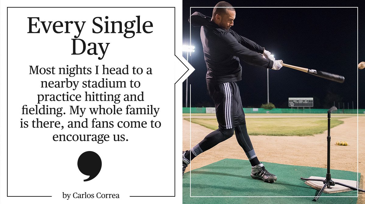 No days off for @Astros SS <a href="/TeamCJCorrea/">Carlos Correa</a>. playerstribu.ne/CorreaPR