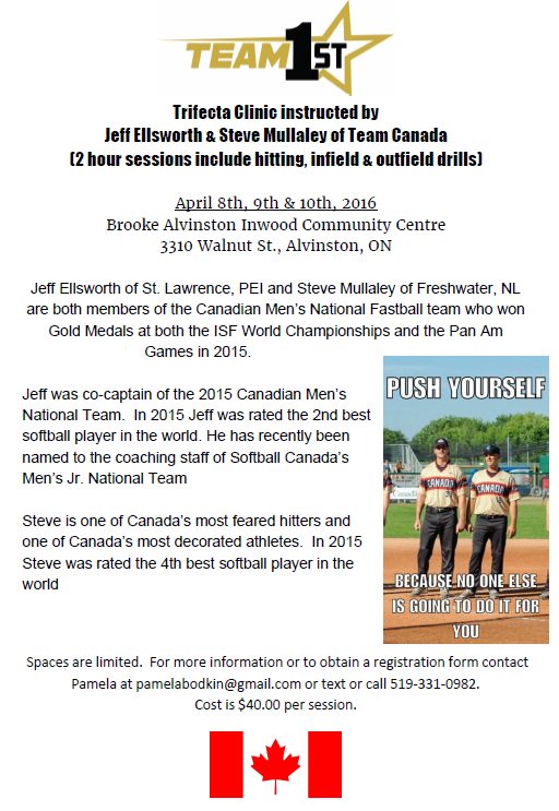 Team 1st Clinic in Alvinston April 8-10 with @jeffellsworth19 <a href="/stevemullaley/">Steve Mullaley</a>. Don't miss out spaces are filling fast