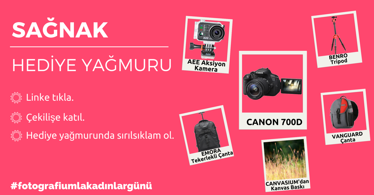 KADINLAR GÜNÜ temalı, HEDİYE YAĞMURLU çekiliş başladı!

Tıkla: goo.gl/x6cbKH

#fotografiumlakadınlargünü