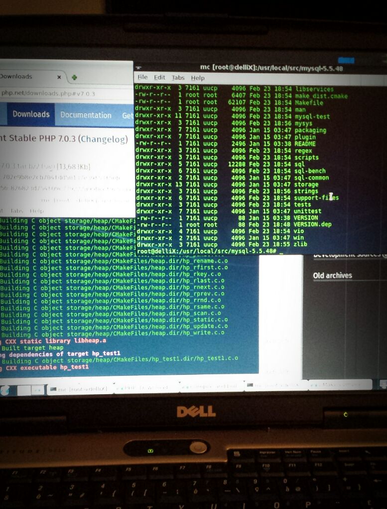 JMArgaud's tweet photo. Upgrading a 15 years old laptop into a full #NextGen preProd #server... This is #Linux ! #Debian #Jessie https://t.co/AOR5fxYzzy