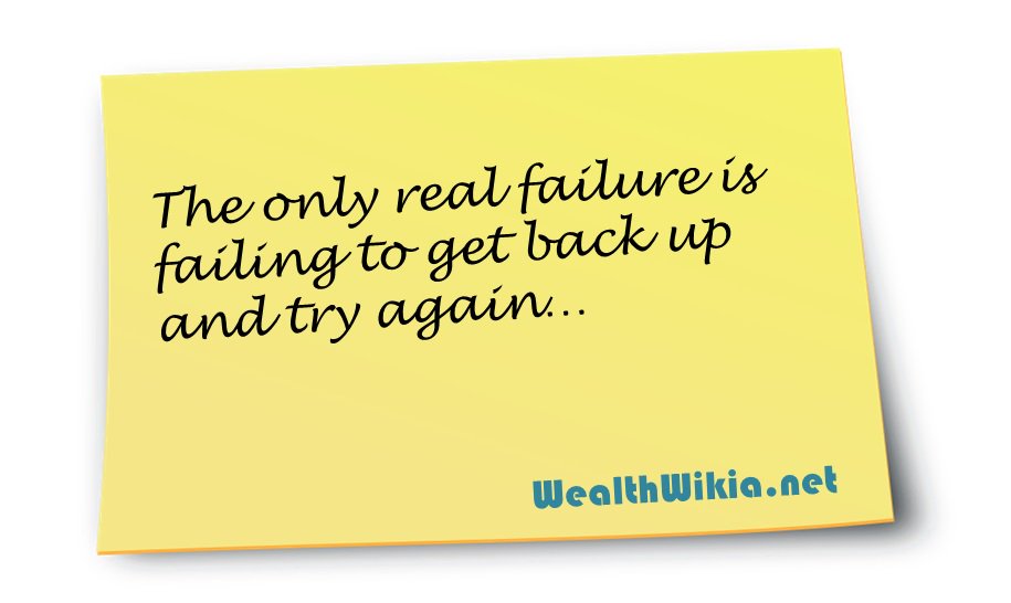 wealthwikia's tweet image. Failing isn&apos;t the opposite of success. Failure is part of success.