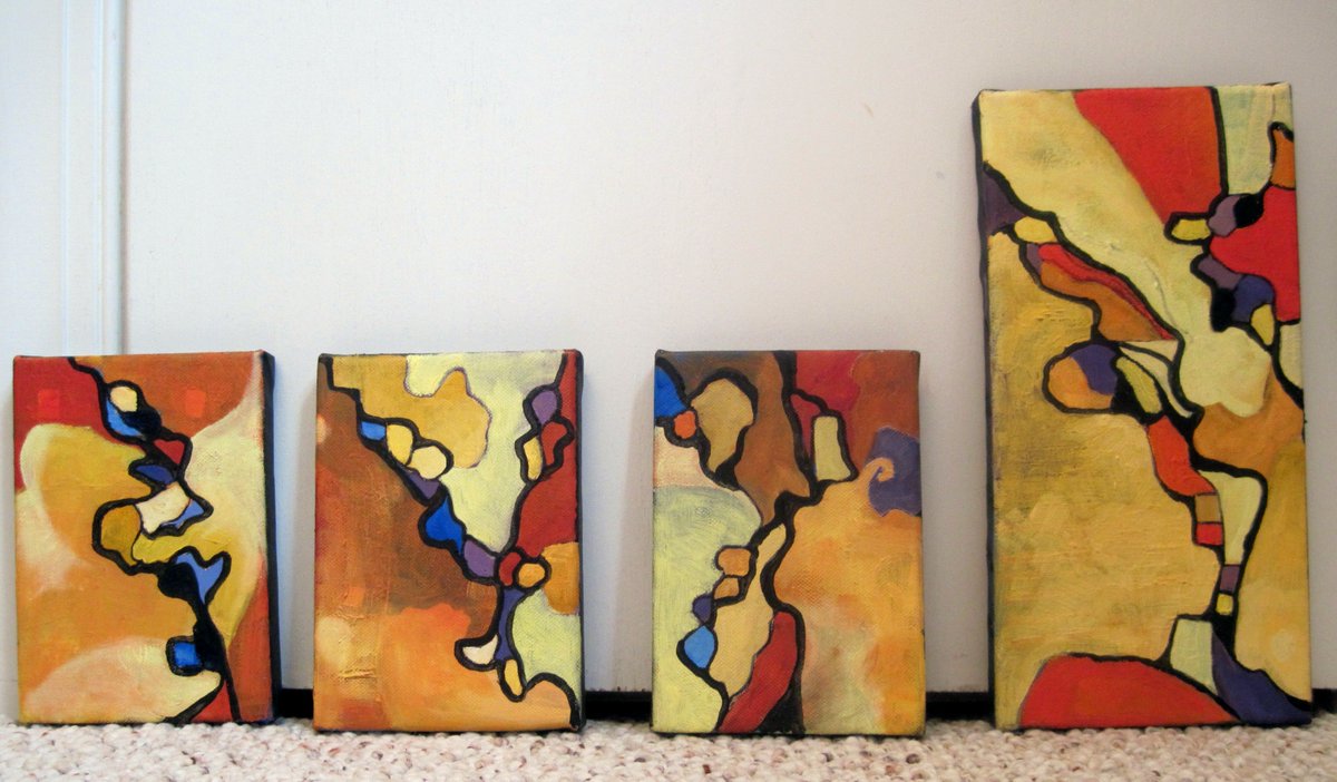 NoriPhillips's tweet photo. Pequeños #oilpainting on canvas #art love #complementaries https://t.co/QExZtCIDtT
