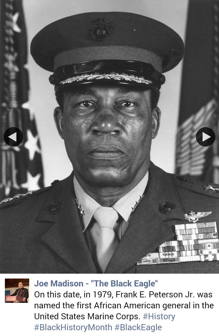 2/23/79 Frank E. Peterson becomes the  first African American general in U.S. Marine Corps
#BlackHistoryMonth