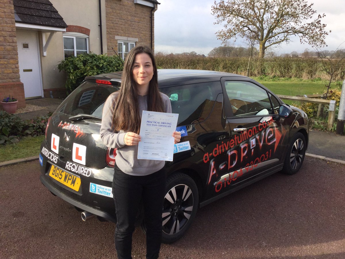 AAdrive's tweet photo. Congrats Emma La Pla of #CampionSchool passing #drivingtest 1st time 23/2 with Andrew Batty of #Adrivetuition ๐ https://t.co/BOyvWejoj2