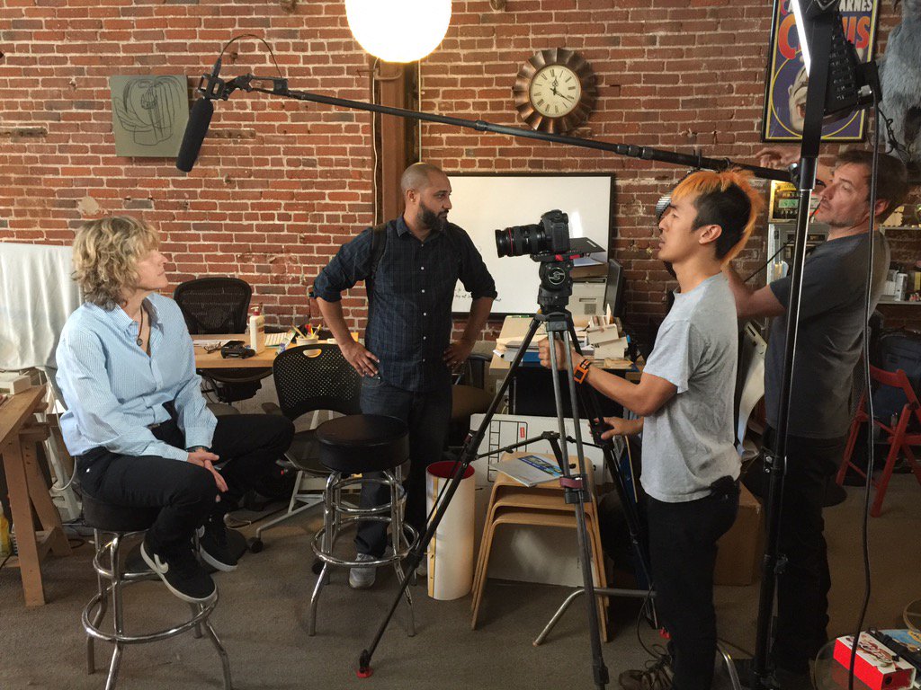 TwoBitCircusVR's tweet image. .@itfrom2bit chatting VR with #AmericasGreatestMakers at the Big Top!