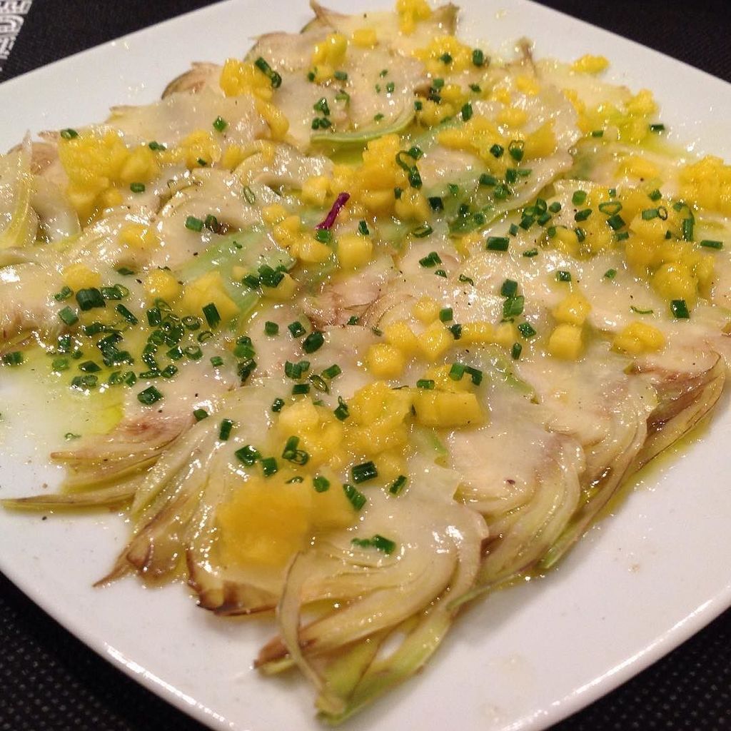 "<a href="/comoju/">Cova Morales</a>: Capaccio de alcachofas con mango y citro-lima <a href="/LaSequietaRte/">La Sequieta Rest</a> #TheBIG6reloaded " <a href="/llolijimenez/">Loli Jiménez</a>