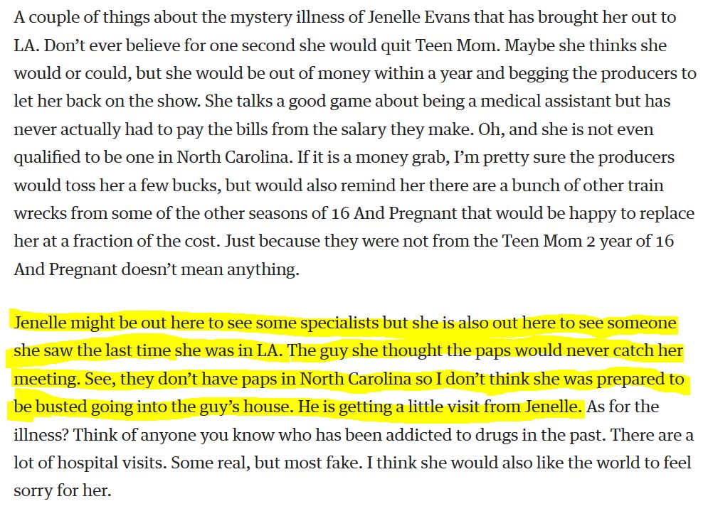 Did y'all read this? Ill bet anything it's the dude from Vivid <a href="/entylawyer/">Enty</a> #TeenMom2 <a href="/PBandJenelley_1/">Jenelle Evans</a>