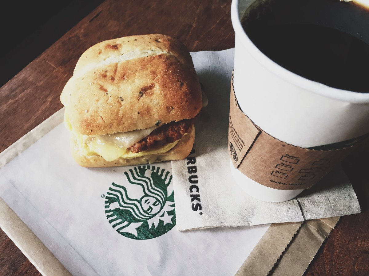 Starbucks's tweet image. Cheesy. Chorizo-y. #SpicyChorizoBreakfastSandwich