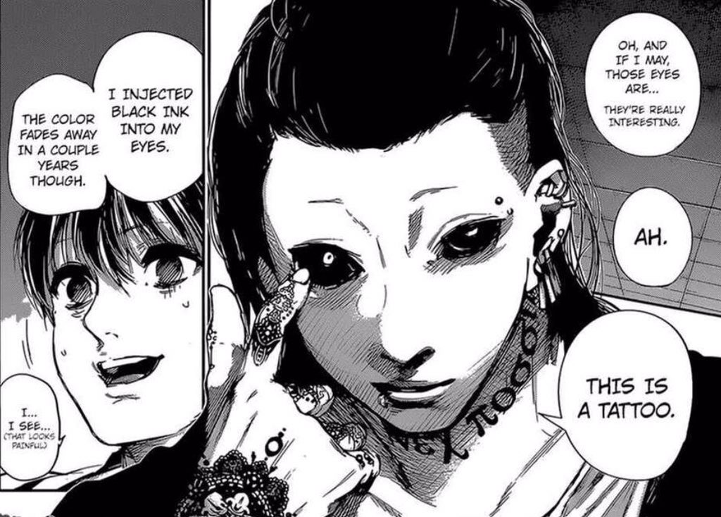 KanekiTweets's tweet photo. What if Uta really is just a cannibalistic guy that tattooed his eyes since we've never see him use a kagune 🤔 https://t.co/tdTyPMOiGc