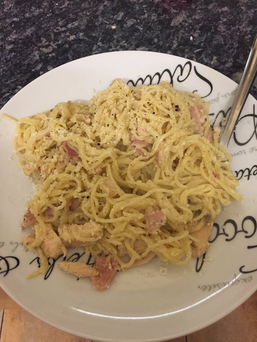ParrySW's tweet image. Spaghetti Carbonara!