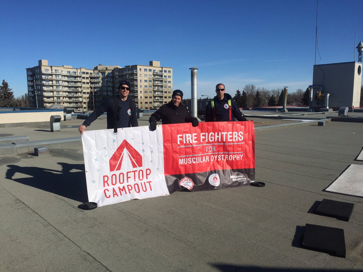 IAFFLocal3021's tweet photo. @IAFFCanada members enjoying #rooftopcampout @citysprucegrove for @MD_Canada https://t.co/h7jYTqxQaF