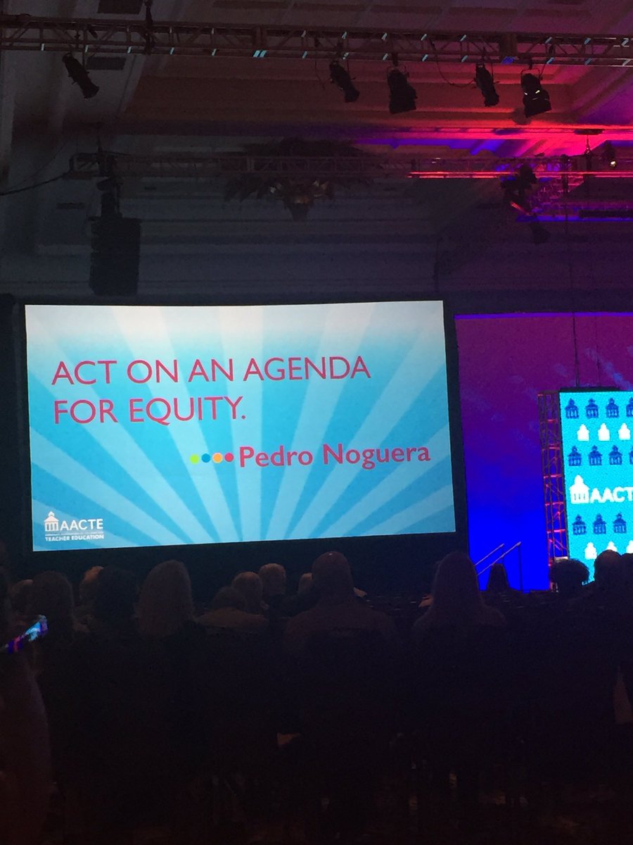KatieMillerEDU's tweet image. #AACTE16 Welcoming session featuring Pedro Noguera