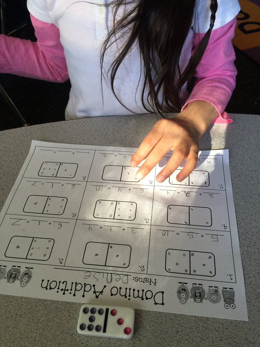 Brooke_renaee's tweet photo. When they're obsessed with their math lesson😍 Domino Addition #kindergarten #teacher #math https://t.co/6jKjcmq5XN