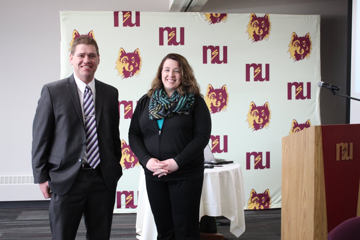 Thank you Sierra Yang and Mark Dunn from First Premier Bank  for coming to NSU! #FirstPremierBank <a href="/nsu/">NSU</a>