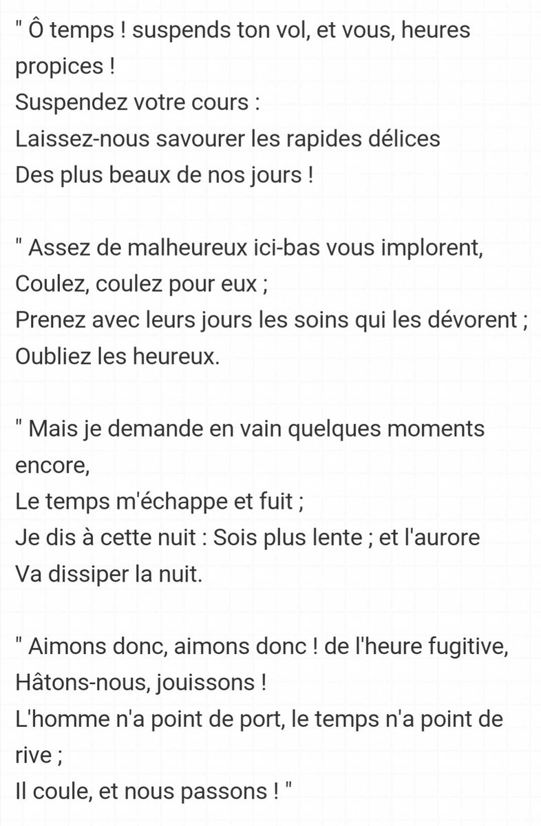La fuite du temps est un thème omniprésent chez les poètes. Lamartine ne fait exception. "Le lac"
