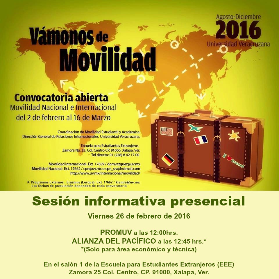 Movilidad_UV's tweet photo. @feibook1 RT por favor: Sesión informativa PRESENCIAL de Programas de Movilidad. Gracias!!! https://t.co/lSEOJyzsDu