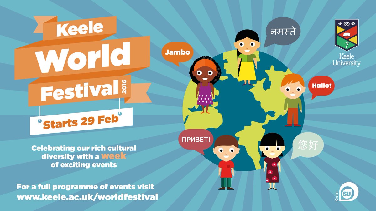 KeeleUniversity's tweet image. Not long until #KeeleWorldFest! Find out how you can get involved bit.ly/1ot1mUL