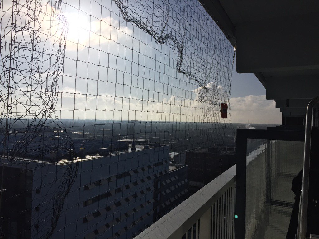 Onder reconstructie.... Duivenwering installeren... Vanaf ca. 40 mtr hoogte