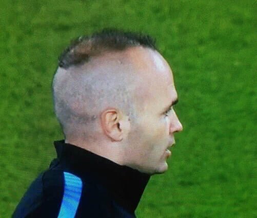 FootyHumour's tweet photo. Barber: "What do you want?"

Iniesta: "Just ruin my life."

Barber: "Alright." https://t.co/p01l6GlIui