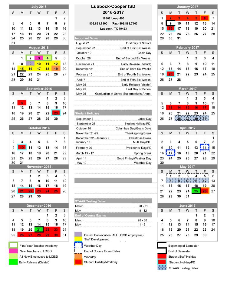 Lcisd Calendar 2022 Lubbock-Cooper Isd On Twitter: "Planning Ahead? The Approved 2016-2017  Calendar Is Now Available At Https://T.co/Gkbeossf9Z!  Https://T.co/Q47Qb98Vqr" / Twitter