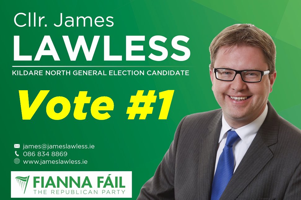 NaasForLawless's tweet photo. Naas needs a new TD! Vote Lawless #1 on Friday in Kildare North. #GE16 https://t.co/3E47oL1lq7