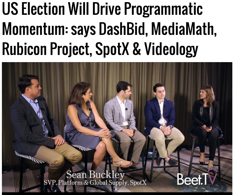 MobileGamer415's tweet photo. Hot Topic of #programmatic #political discussed at @Beet_TV retreat! Hear from experts. https://t.co/UbVY9yAB6n https://t.co/xoP7SuuWFe
