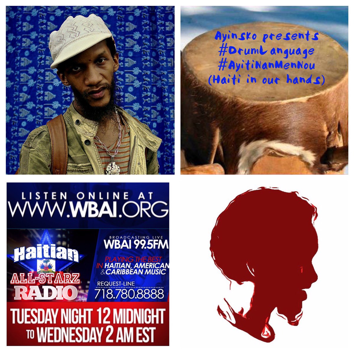 Bringing #DrumLanguage to @HaitianAllStarZ Radio tonight on @WBAI 12am-2am (EST). Streaming live to wherever you are