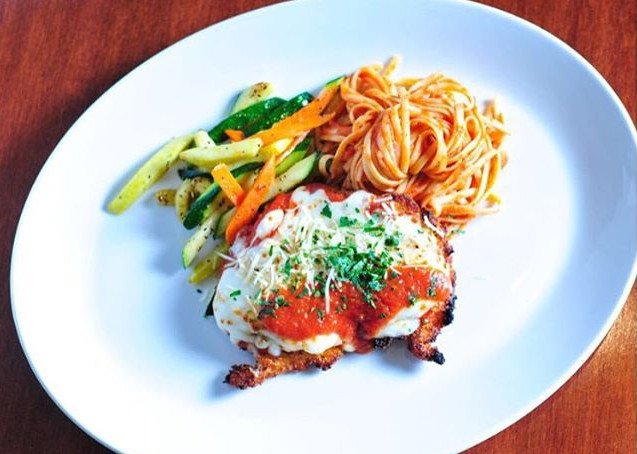 TripleGeorgeLV's tweet photo. Our Chicken Parm is #comfortfood at its best! 
View the full menu: https://t.co/EIKAf0V34c

📸 by photoattikt https://t.co/YpBP2LoSru