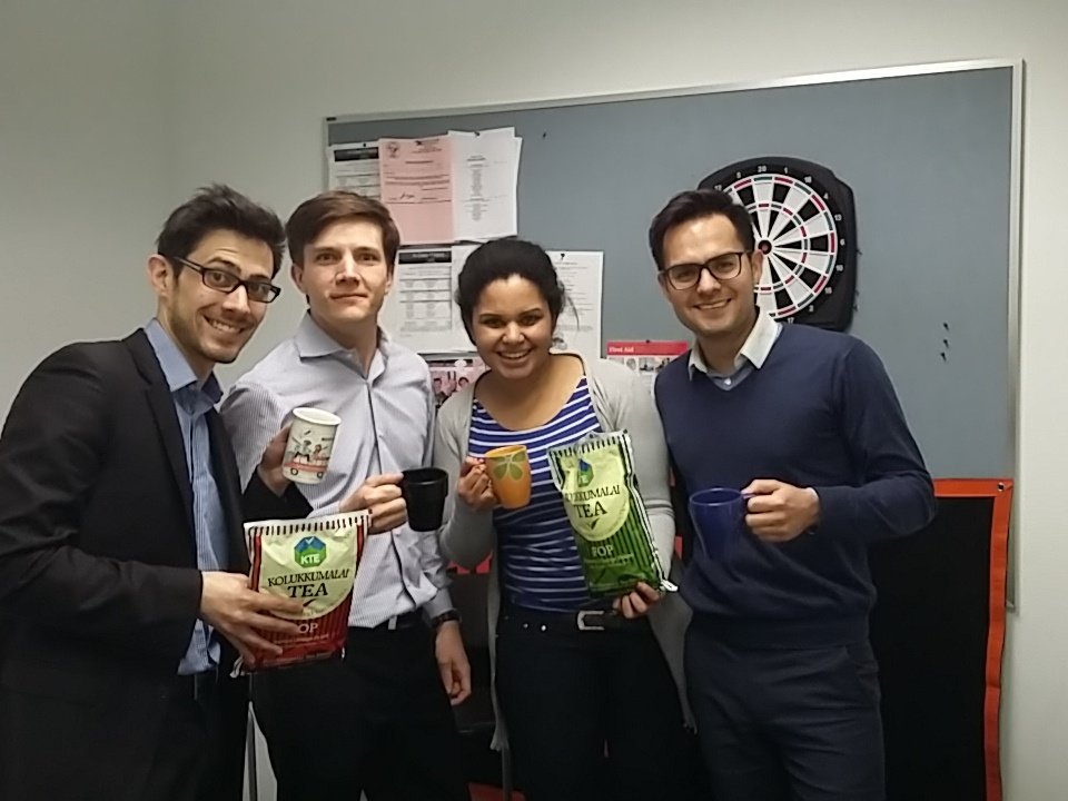 Princeton team enjoying a cup of tea from Kolukkumalai #teatime 🍵🌱 #INPA #ALCIMED