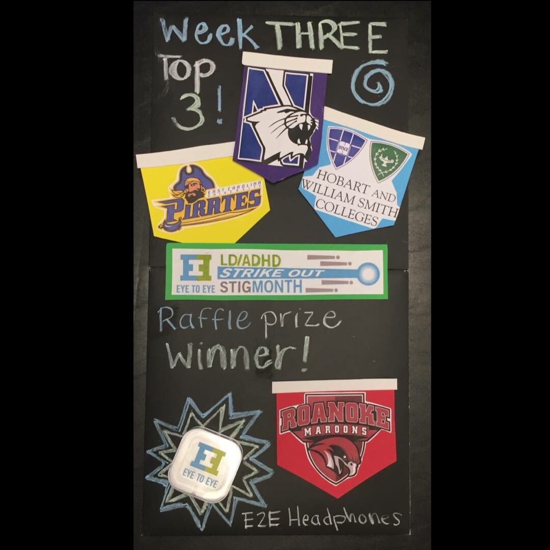 MrsBLevin's tweet photo. #StrikeoutStigma for #ld #adhd community!Top 3 for 3rd week! #Northwestern #inspire67 @E2ENational #ldproudtobe https://t.co/gSlxQZBEO9
