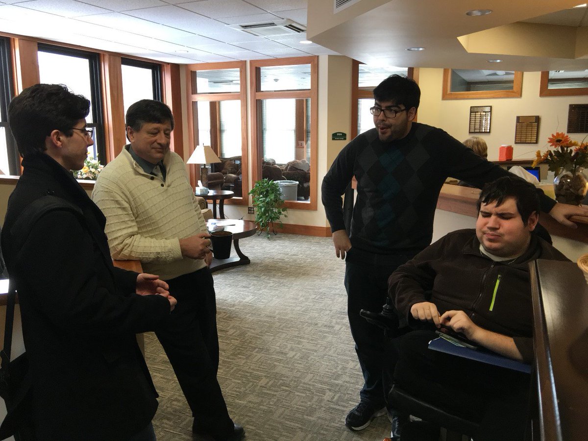 Some Seniors stopped by the office to discuss Dr. Goss' film appreciation course and the latest viewing-Goodfellas!