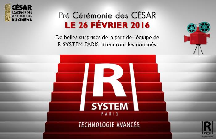 RSYSTEMPARIS's tweet photo. L'équipe @RSYSTEMPARIS offrira de belles surprises aux nominés de la Pré Cérémonie des #Cesar2016. https://t.co/Kru0YTlgKY