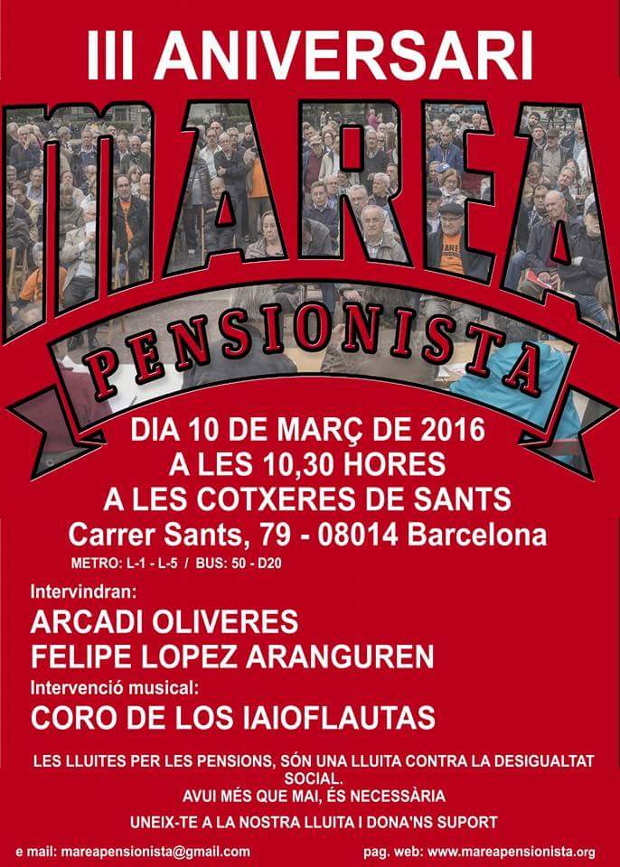 La Marea Pensionista sigue trabajando por las pensiones.