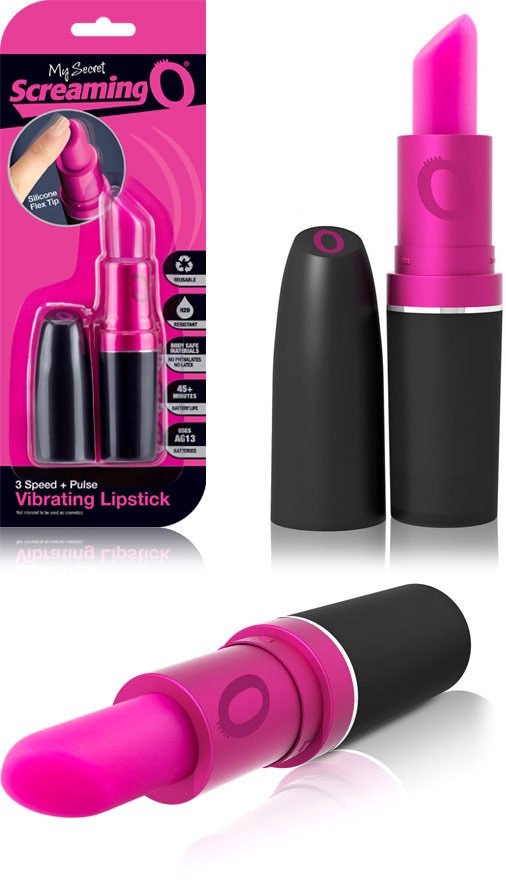 Screaming O My Secret Vibrating Lipstick  "My Secret" vibrating lipstick is a chic and super-powered,  mini vibrator