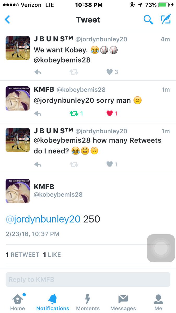 jordynbunley20's tweet photo. I need 250 retweets help!! 😂😩⚾️ https://t.co/fC19ZY4BVW