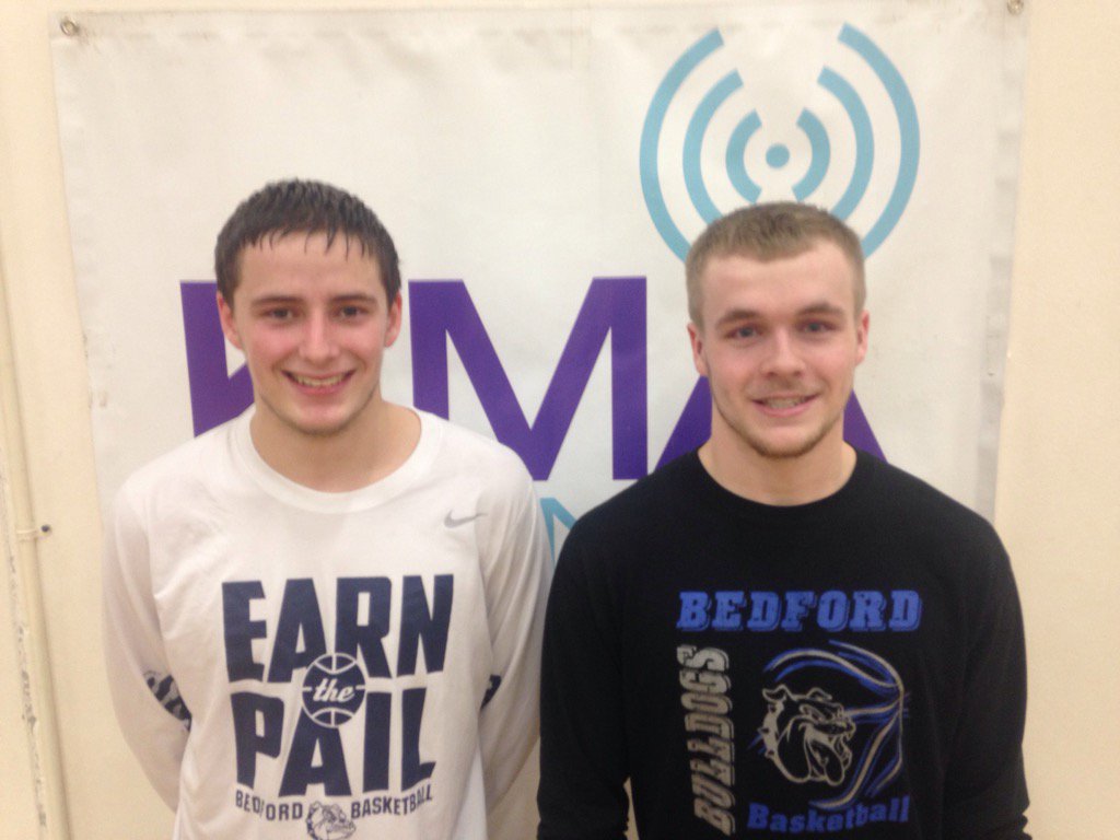 Wyatt Dillon and Justin Folkerts both were big late in Bedford's comeback win over Fremont-Mills #kmasports