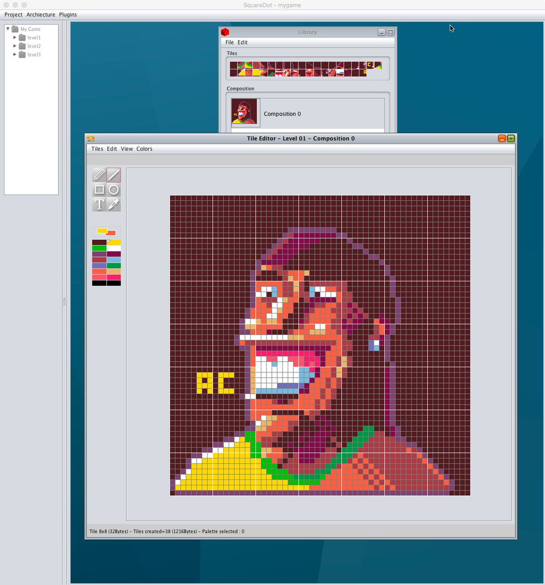 PEAssembler's tweet photo. Copy of tweet of @astronautcurve on SquareDot for PC-Engine ;) Good night https://t.co/ETdV67S2yA