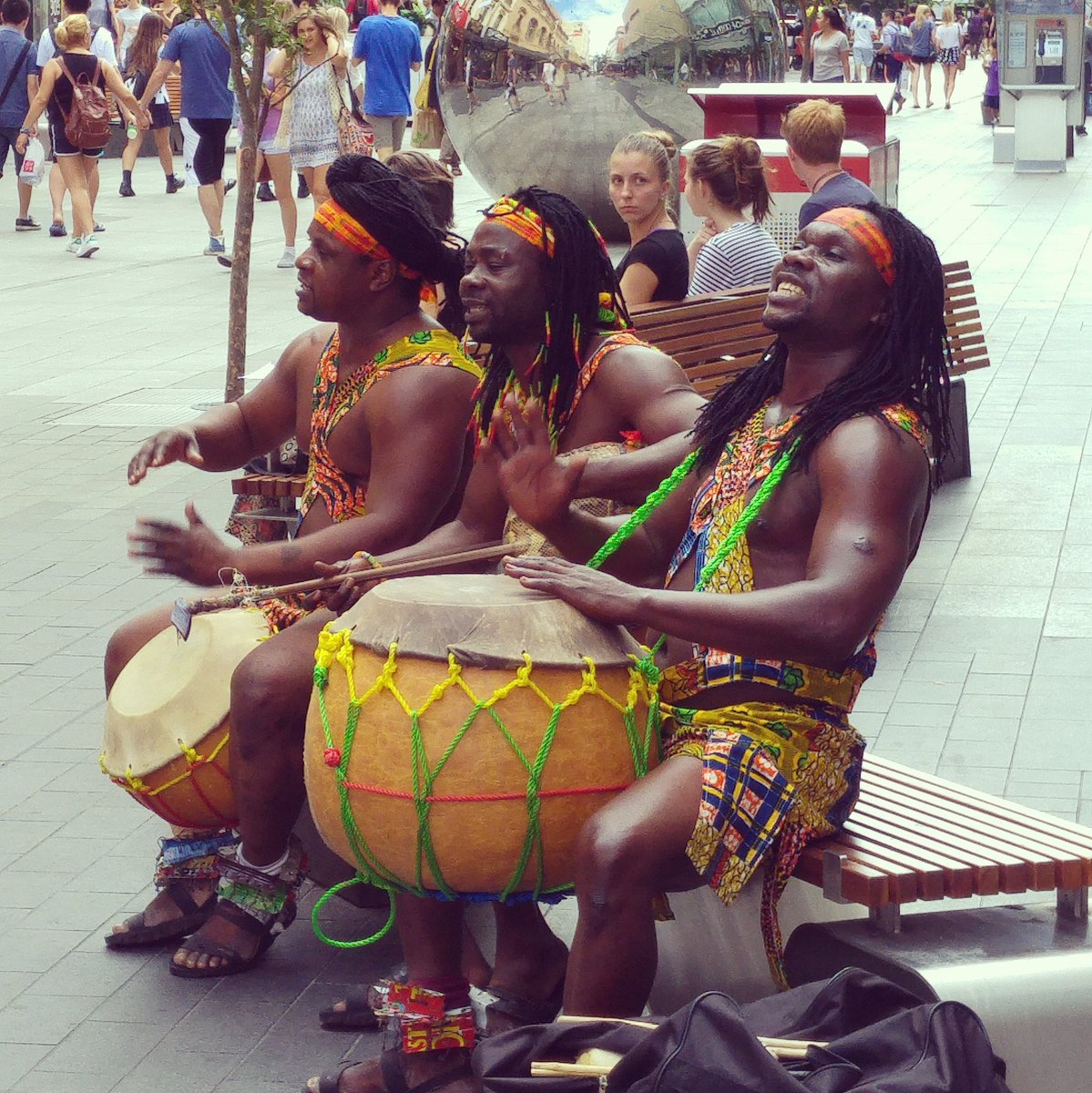 manionweb's tweet photo. African beat in Adelaide...fantastic :-) @rundlemall @CityofAdelaide @BrandSouthAust @southaustralia #Adelaiderocks https://t.co/AzkJBzoQ7h