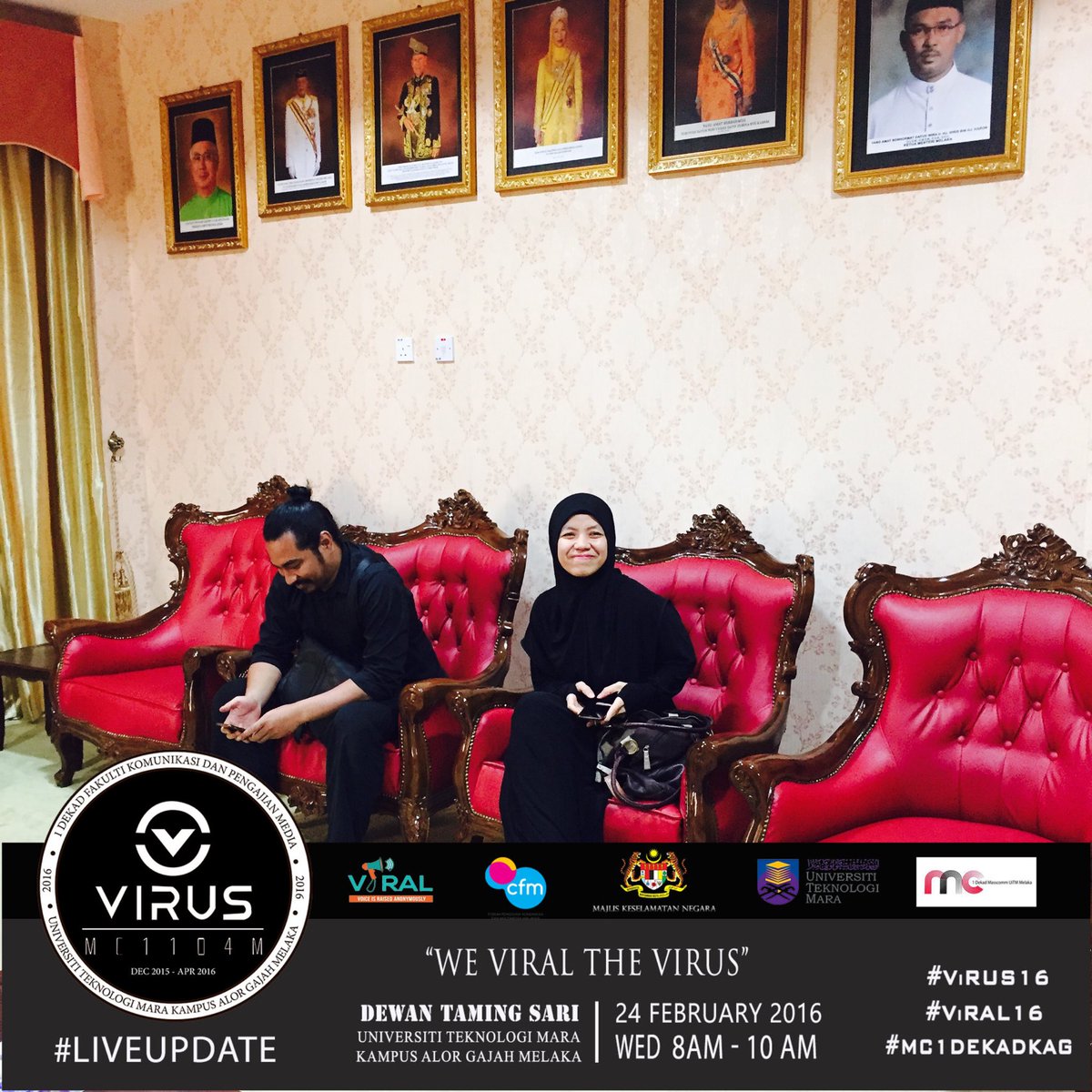 ViRUS4M's tweet photo. Live update! 
#ViRUS16 #MC1DEKADKAG #CFMViRAL #GelombangViRUS16 @viral2k16 @mc1dekad @cfm_malaysia @komedlendu https://t.co/mYgJpJnN0d