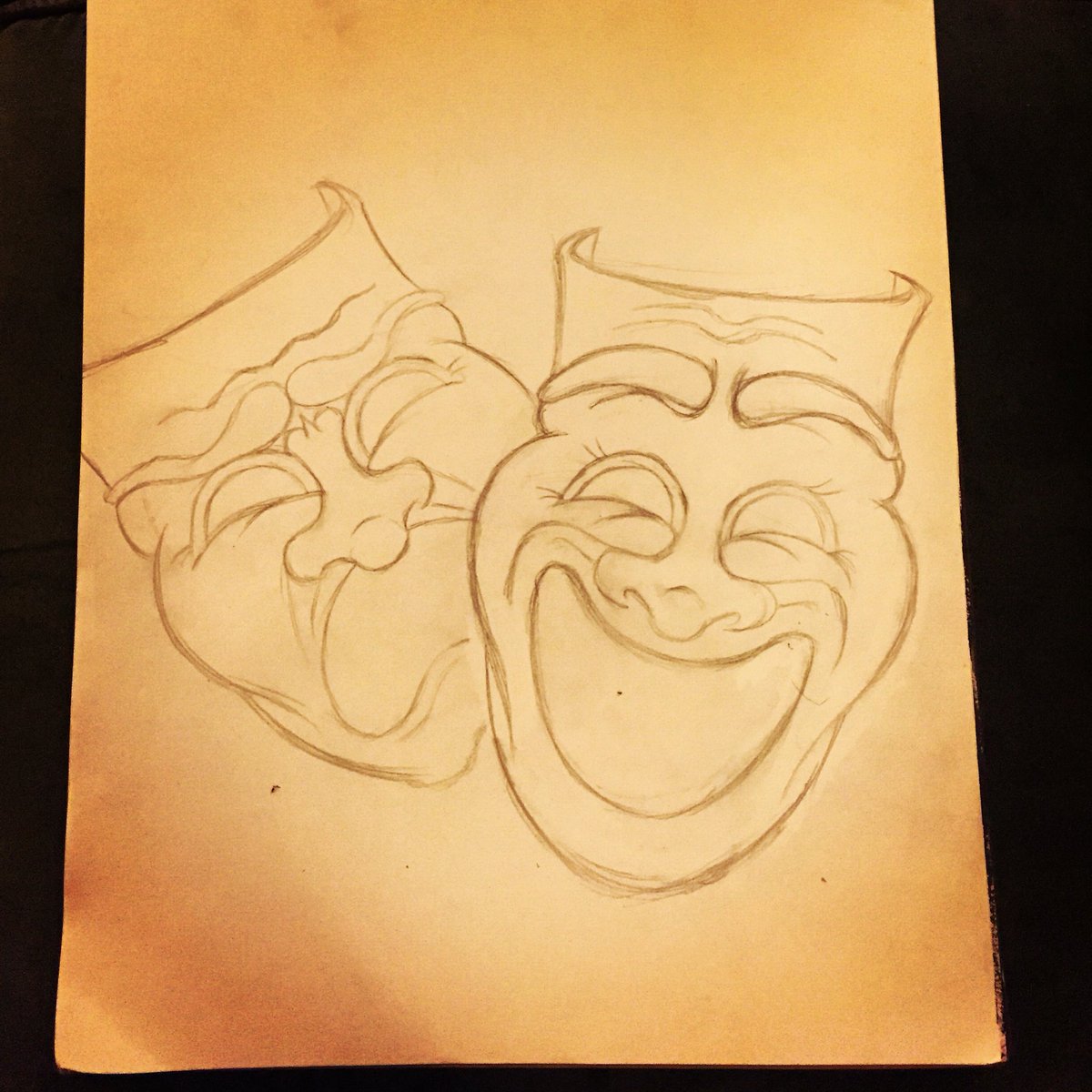 Kassafras_'s tweet photo. About to be tight 🎭 #ArtRat #TheArtIsTheMotive #JapaneseMasks #Sketch https://t.co/Hs8zh697TO